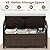 RELAX4LIFE Wicker Outdoor Storage Bench - Rattan Deck Box w/Protective Liner for Patio Furniture Pillows, Pool Supplies & Garden Tools, Porch Loveseat with Seat Cushion, Acacia Wood Armrests