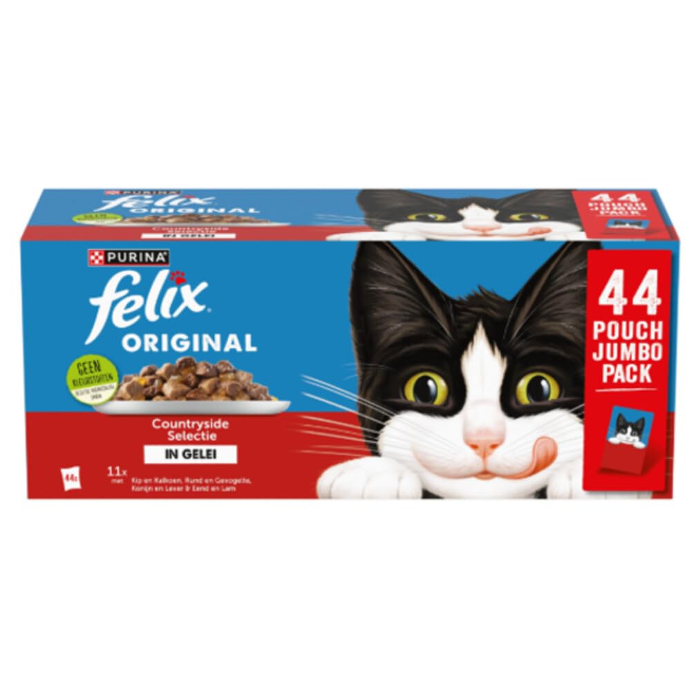 Felix Selección de campo original de comida para gatos en gelatina 44 x 85 gr