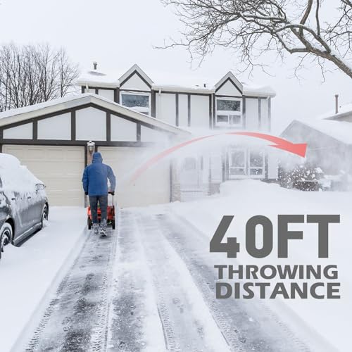 Image of PowerSmart 80V MAX Cordless Snow Blower 21-Inch Single Stage with 6.0Ah Battery and Charger (DB2801RB)
