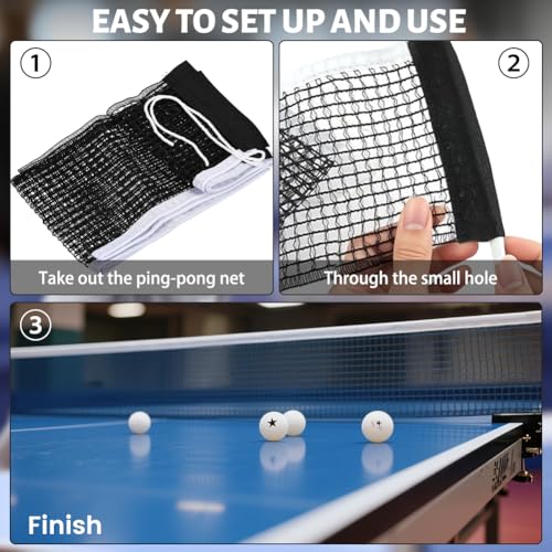flintronic Table Tennis Replacement Net, 175cm Portable Ping Pong Net, Adjustable Table Tennis Net, Lightweight and Foldable, for Indoor, Outdoor, School, Gym, Home Fun Activity - Image 5