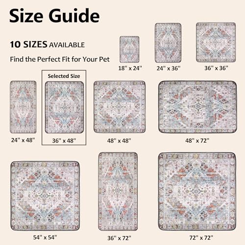 Image of Washable Pee Pads for Dogs, Reusable Puppy Potty Training Pads, Ultra-Absorbent Thick Waterproof Leak-Proof Non-Slip Pads & Mat for Crate, Playpen, Floor, Whelping & Housebreaking , 2 Pack 36 inchx48 inch