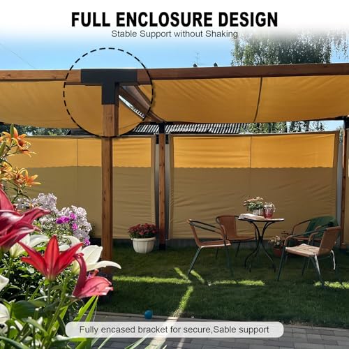 Image of 4-Way Pergola Brackets Kit, DIY Right Corner Woodwork Brackets for 4 inch x 4 inch (Actual:3.5 inchx3.5 inch) Lumber for Patio Pergolas, Gazebos, Log Cabin W /Hardware (2 Pack)
