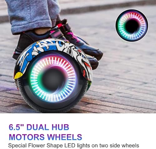 Hoverboard 6.5 Inches Overboard, Hover Scooter Board Gyropode All-Terrain, Bluetooth and LED Self-balancing Electric Scooter for Children and Adults - Image 4