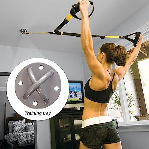 Suspension Strap Trainer Ceiling Anchor: YOYIAG Trainer Ceiling Mount Bracket Suspension Strap Trainer Fixed Disc Training Accessory, Suspension Trainer Wall Bracket for Yoga Hammock Swing - Image 4