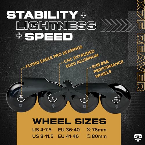 Image of FlyingEagle X7F Reaver & X7 Reaver Pro S7680 Adult Inline Skates Urban Professional, Roller Skate Adults, Outdoor Inline Roller Skates Shoes, in line Speed Skating Shoes