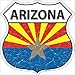 SMART BLONDE Arizona State Flag Highway Shield Metal Sign HS-111