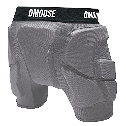 DMoose Butt Hip Protection Shorts Pants for Snowboard, Skating - Grey X-Small
