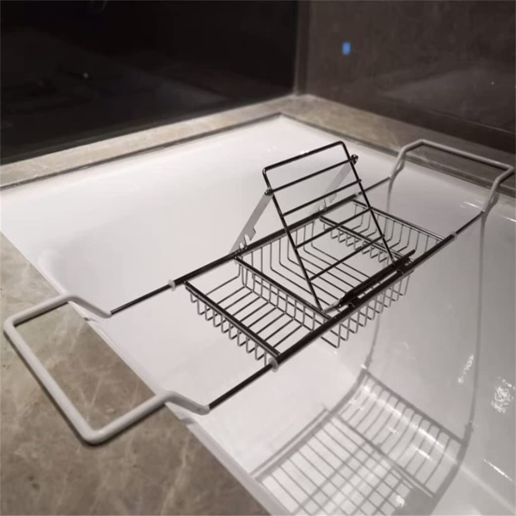 Retractable Bathtub Shelf Stainless Steel Storage Rack Bath Tray Tub Multi-Function Bathroom Tools Towel