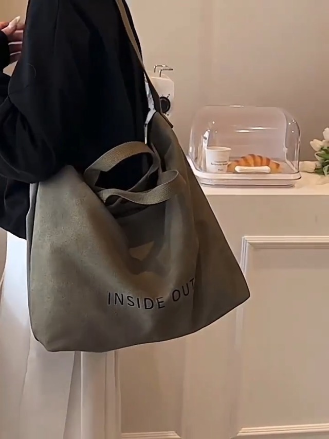 Bolso Tote grande de lienzo para mujer miniatura 7