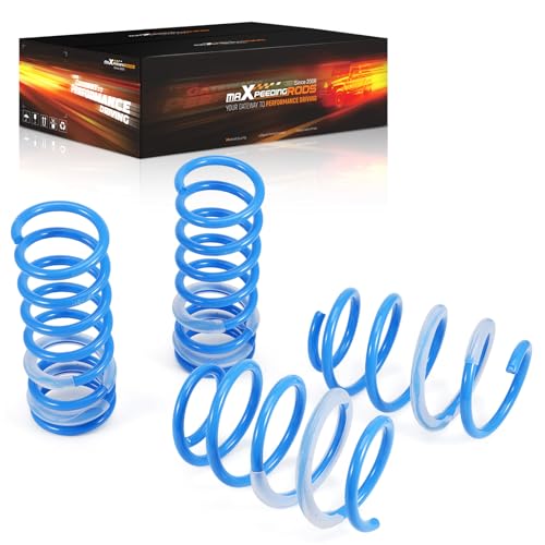 maXpeedingrods Lowering Springs for Ford Focus ST 2013-2018 SAE 9254 High Tensile Coil Springs Lowering Kit Blue