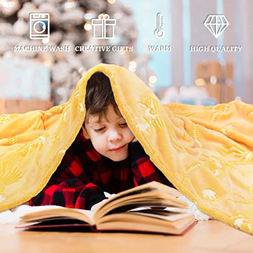 Image of Gitrat Soft Blanket Dinosaur Fleece Blankets Kids Dinosaur Gifts for Boys 50 inchx60 inch