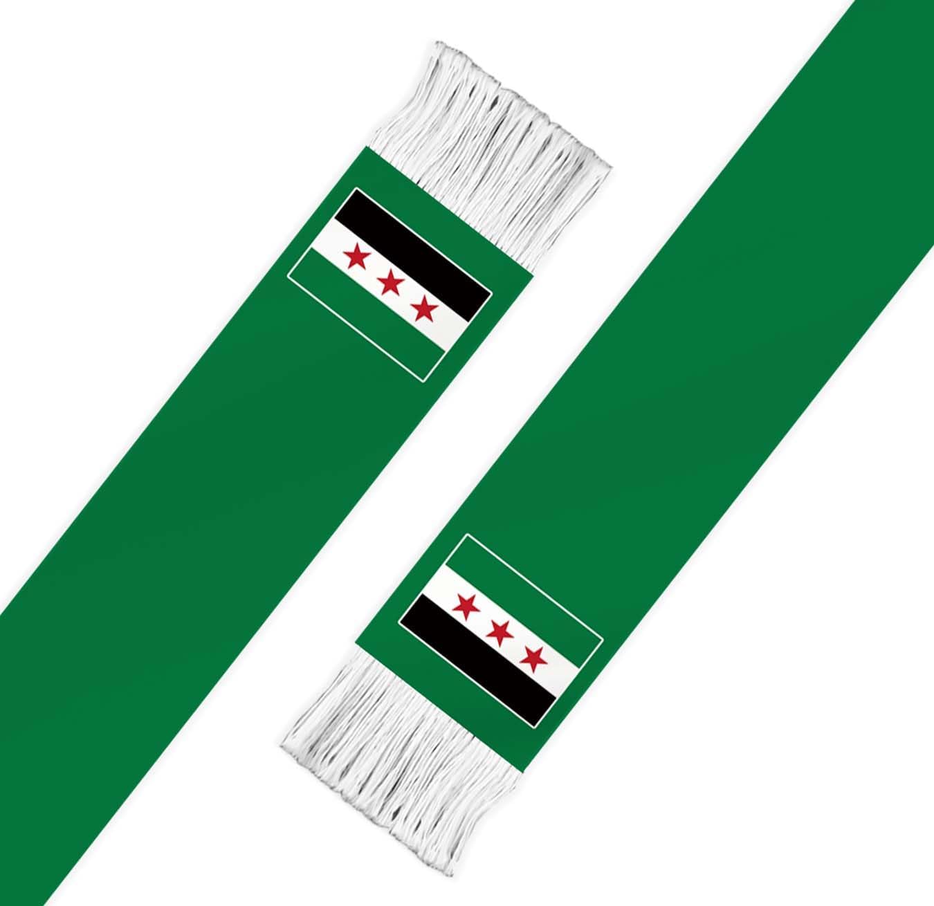 Old Syria Flag Scarf,60inch Old Syrian Banner Sports Fan Scarves,18×150cm Novel Souvenir For Team Game Party Parade