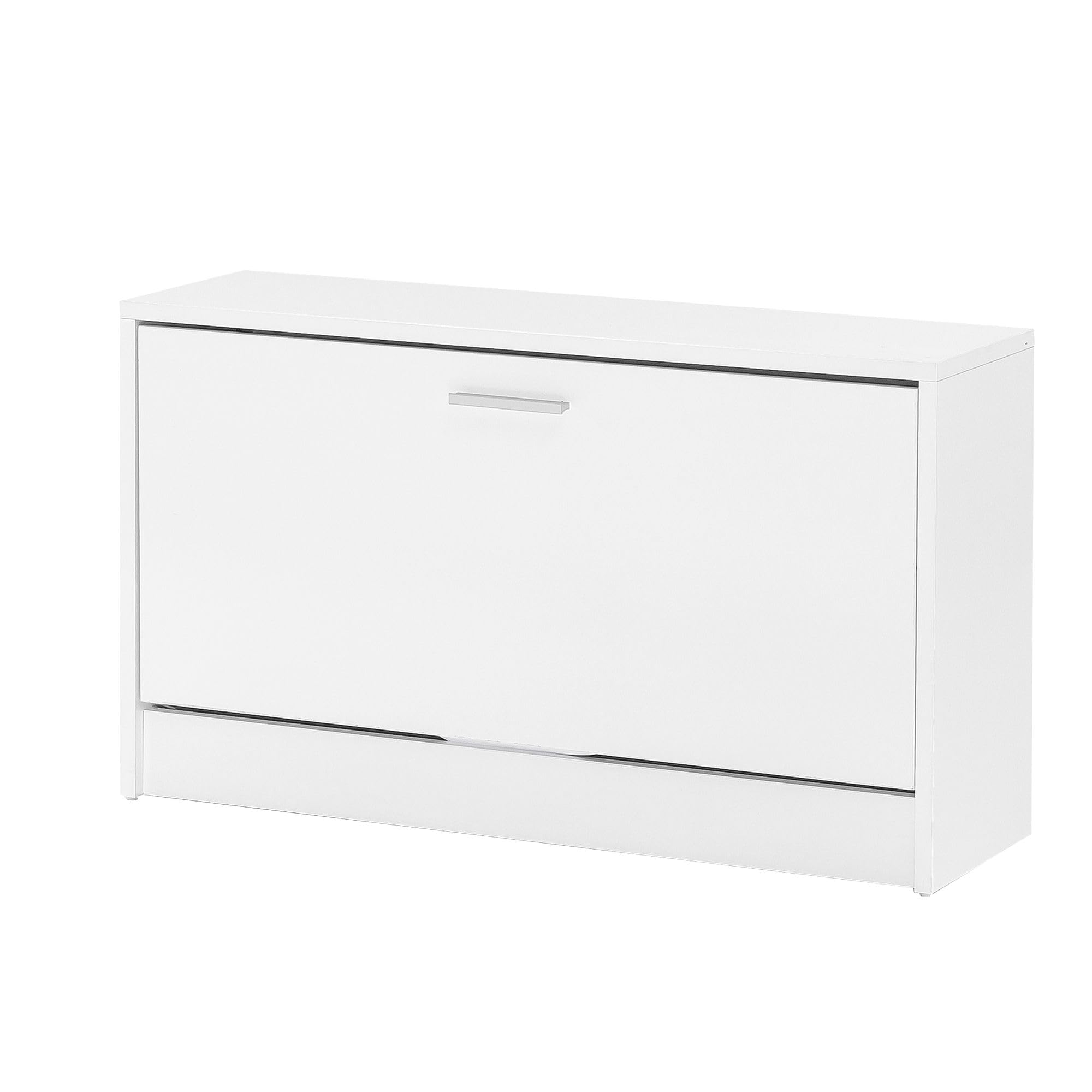 FineBuy Panca Portascarpe Split 80x24x47 cm Bianca con Seduta