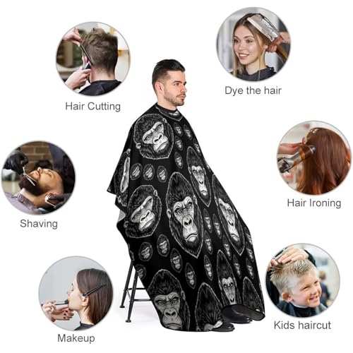 Capa para Corte de Cabello Adultos Antiestática 55x66 Pulgadas miniatura 3