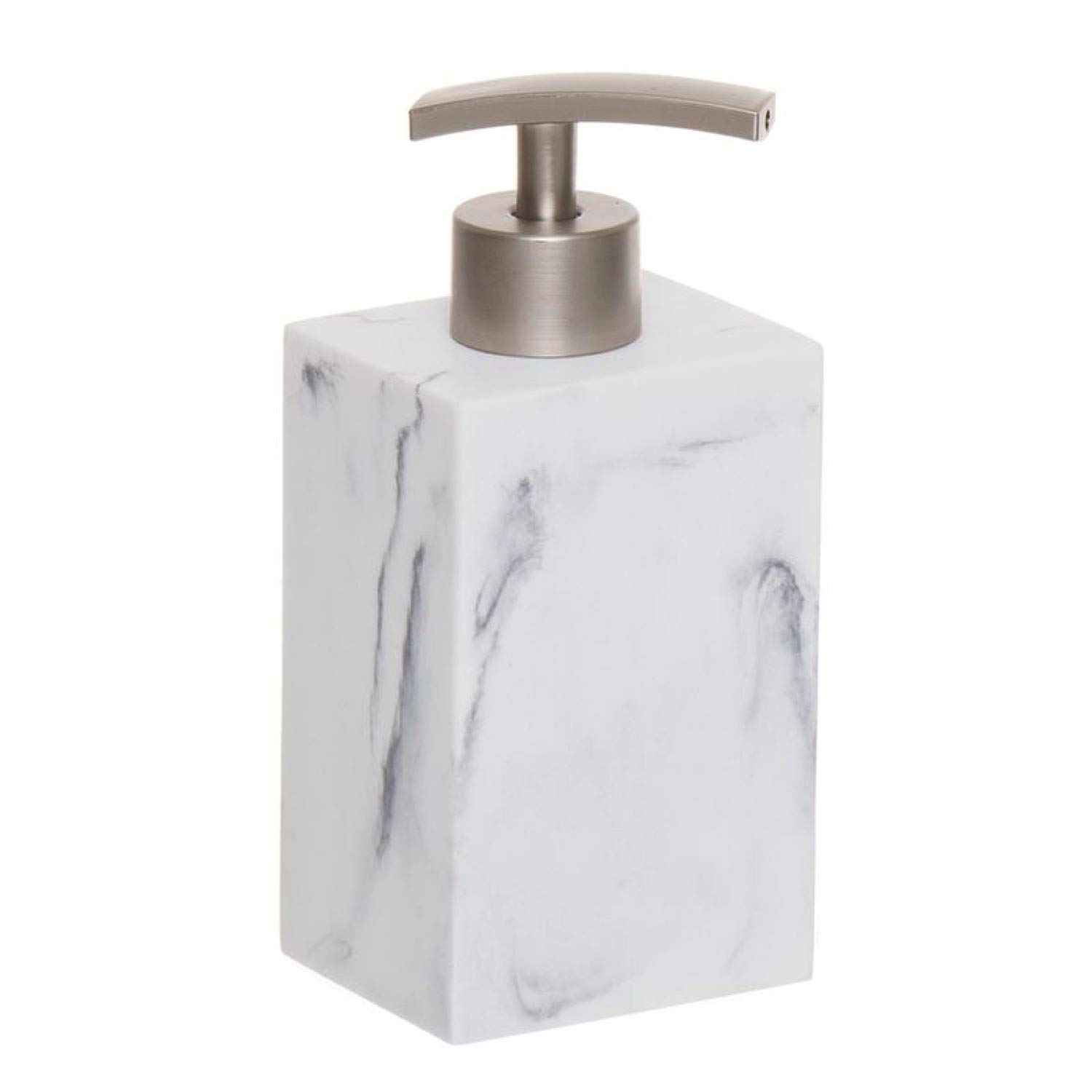 Dispensador de Jabon Efecto Marmol Blanco 16 cm