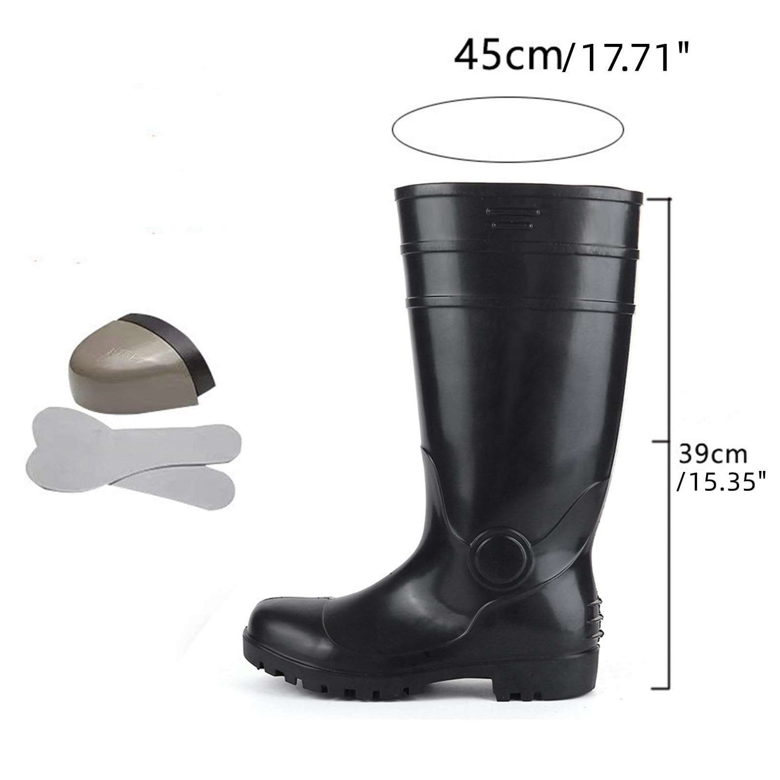 Gummistiefel Unisex Wasserdicht Gummistiefeletten Hohe Robuste PVC