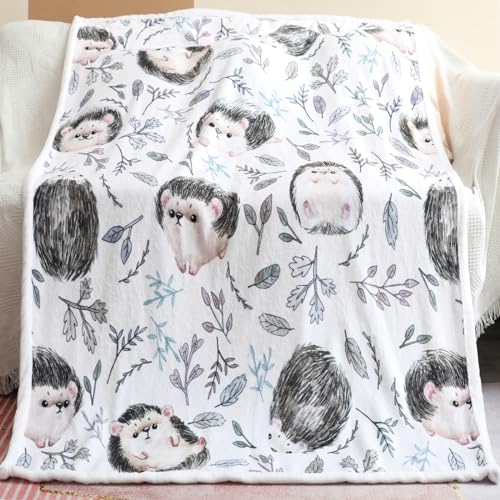 Image of Zevrez Hedgehog Blanket Cute Hedgehogs Gifts for Boys Girls Women Super Soft Flannel Throw Decor Lightweight Sofa Couch Bed Blankets (48"x60", Color 1)