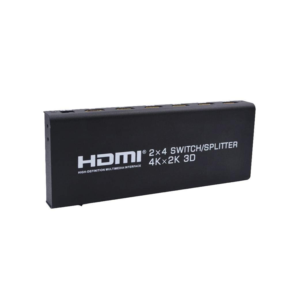 Conmutador HDMI 2 en 4 con mando a distancia por infrarrojos