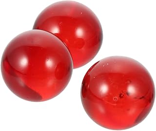 ADOCARN 3 Piezas Accesorios de Bola de Cristal Globo Decorativo Bola de Cristal de Escritorio Bolas de decoración centros de Mesa para Comedor esferas Decorativas Vidrio Ordinario Rojo