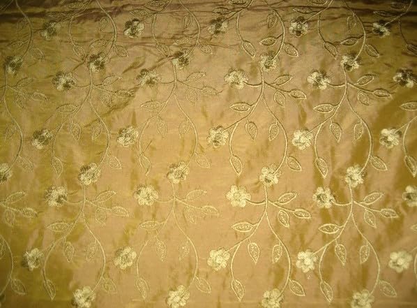 Tissu en taffetas de soie pure or idéal pour vêtements structurés