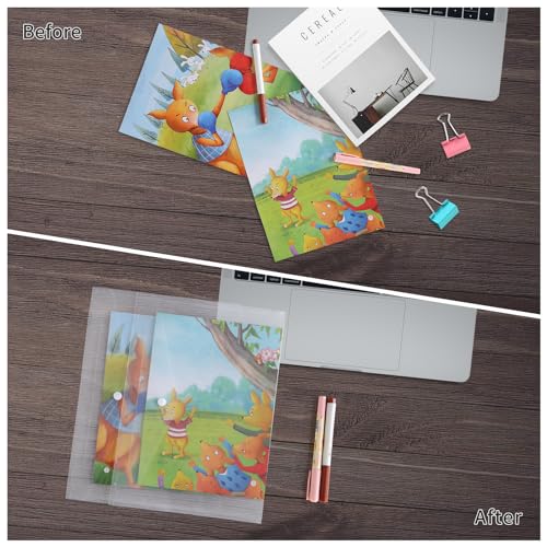 CRESZZLE 20 Stück Hochwertige Dokumententaschen A4 - Klarsichthüllen A4 Glasklar mit Druckknopf für Perfekte Organisation von Dokumenten, Dateien,Papier,Quittungen und mehr!