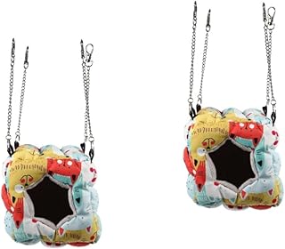 Mipcase 2 Pçs Ninho De Hamster Recheado Hamster Furão Aconchegante Cama De Balanço Esquilo Rede Criaturinhas Brinquedos Hamster Gaiola De Inverno Hamster Rede Furão Rede Cubo De Hamster