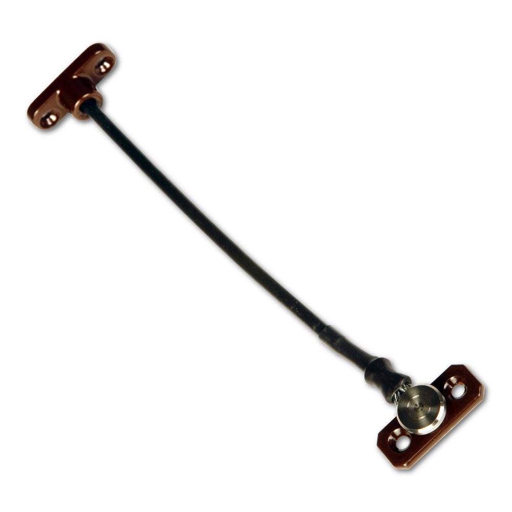 JACKLOC Perma Permanent Swivel/Stud Window Restrictor - Brown