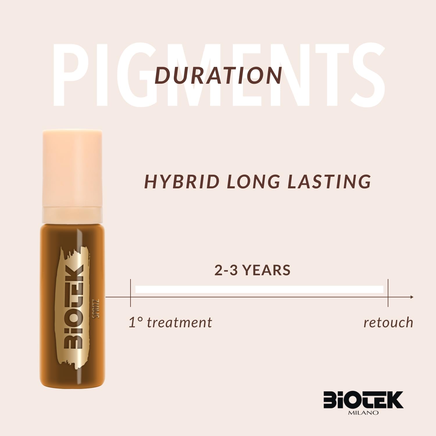 BIOTEK Brow Pigment Color for Long Lasting Makeup - Hybrid Long Lasting - Made in Italy (Spritz)