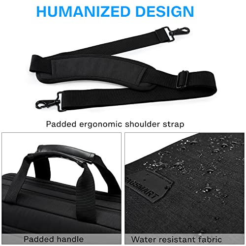 Image of BAGSMART 18 Inch Laptop Bag Expandable Briefcase Computer Bag Men, Black | Women Laptop Shoulder Bag, Work Bag Business Travel Office