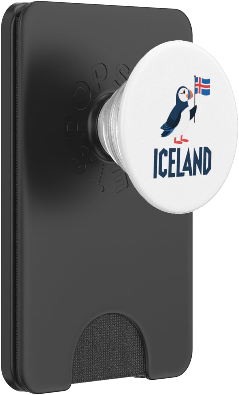 Iceland Puffin Flag National Pride Travel Souvenir PopSockets PopWallet for MagSafe