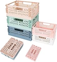 Klappbox 5Stück, Aufbewahrungskorb Klappbox Klein Klappkiste Plastik (20.5 * 15 * 9cm)&(15.5 * 10 * 6cm) Aufbewahrungsboxen Aufbewahrung, Storage Boxes, Klappkorb für Küche Schlafzimmer Büro