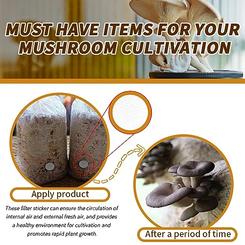Image of Synthetic Filter Paper Stickers 20 mm PTFE Filter Disc 0.3 μm Filter Paper for Mushroom Cultivation Wide Mouth Jar Lids(390 Pieces)