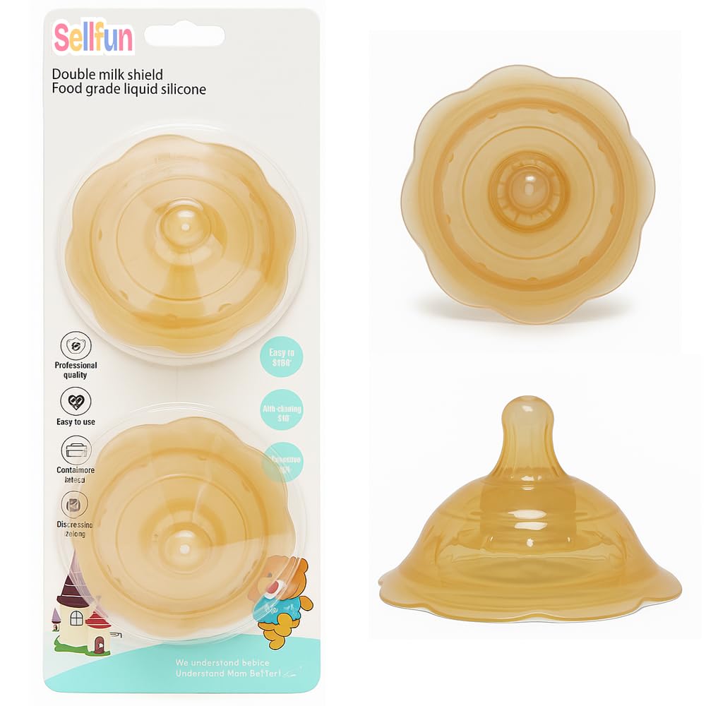 Silicone Nipple for Breastfeeding with Latch Difficulties Or Flat Or Inverted Nipples to Help Mums Continue Breastfeeding Silicone Nipples Safe, Durable, and BPA-Free(Set of 2)-image-44