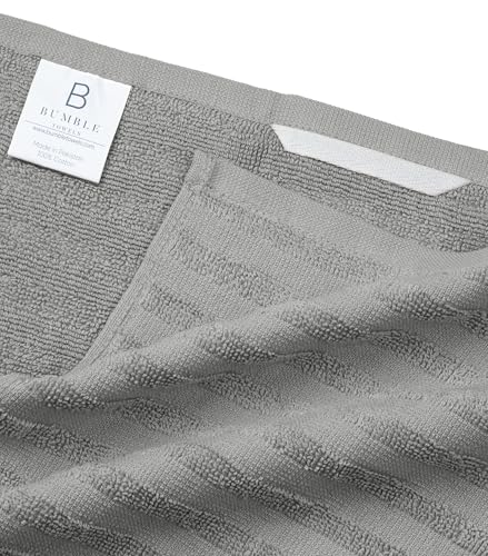 Image of Premium Kitchen Towels (20 inchx 28 inch, 6 Pack) | Large Cotton Dish Towels 450 GSM | Highly Absorbent Terry Kitchen Linen Set with Hanging Loop | Gray Solid