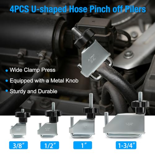 Image of BETOOLL 16PCS Hose Clamp Pliers Set, Automotive Hose Clamp Removal Tool, Long Reach Flexible Wire Tools for Radiator, Heater, Coolant & Water Hoses