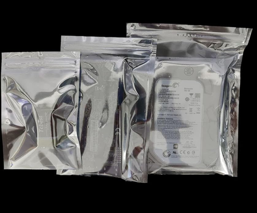 Sacs refermables ESD anti-panne statique pour disque SSD de 6,3 cm
