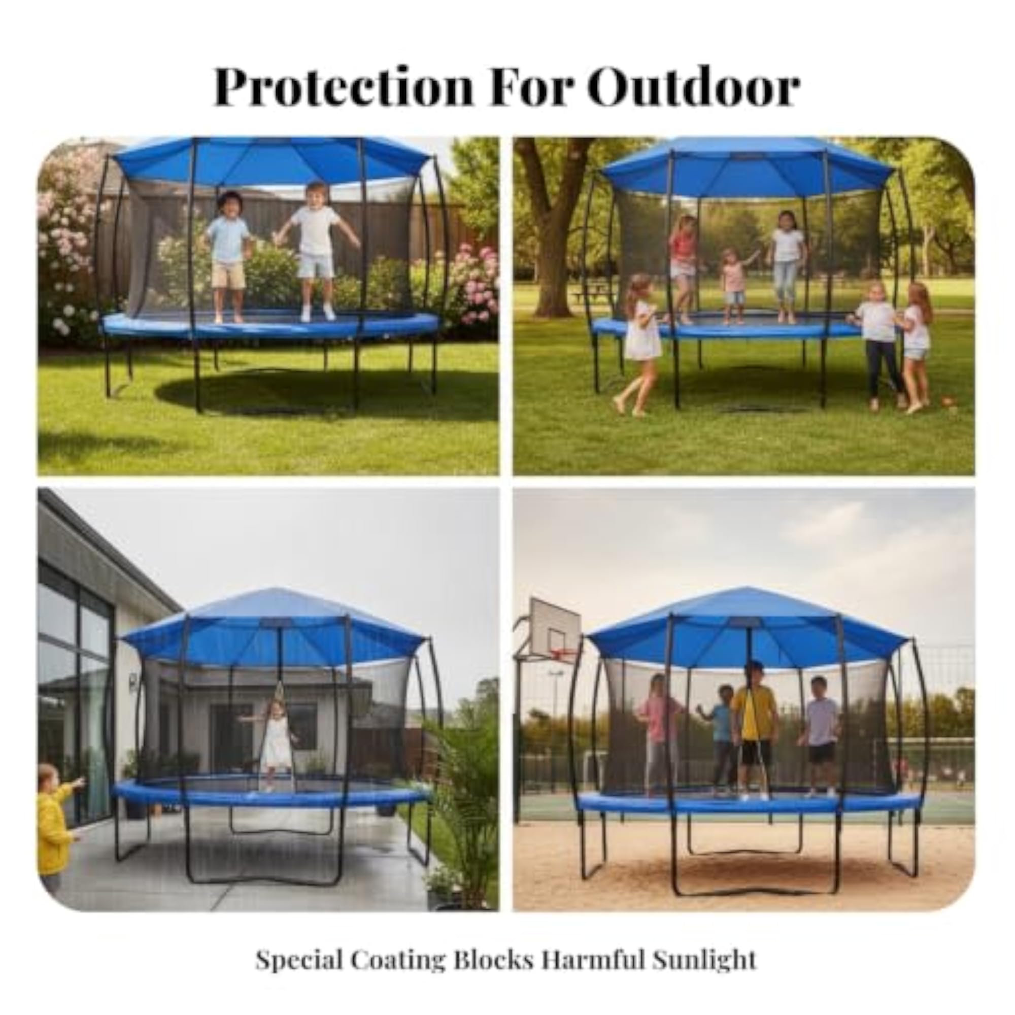 Lightweight Trampoline Shade Cover Attachment