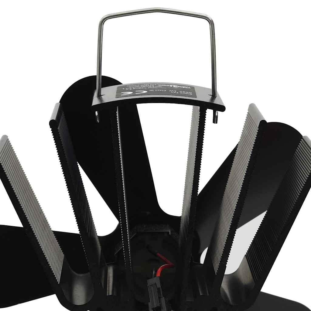 Ventilatore per stufa a 5 pale per camino a legna, ventilatore per camino alimentato a calore senza corrente, ventilatore silenzioso alimentato a calore per una distribuzione efficiente del