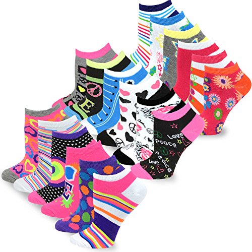 Image of Fun Novelty Low Cut Ankle Cute Socks School Dress Cheap Socks for Women Men Junior Teen 12pair 18pair