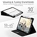 KingBlanc Case for iPad Pro 13-inch (M5 2025, M4 2024) with Pencil Holder, PU Leather Book-Style Cover, Auto Sleep/Wake, Pencil Pro & USB-C Compatible, Multi-Angle Stand for Viewing & Drawing, Black