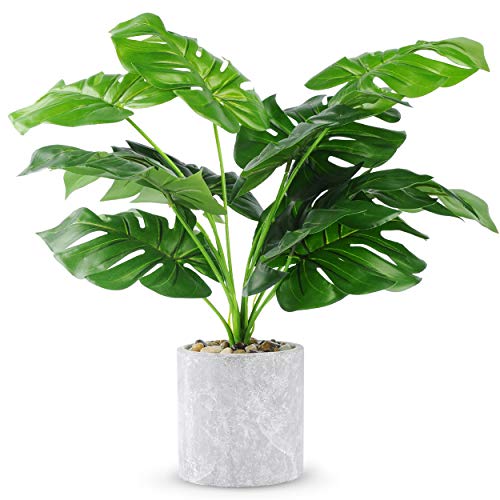 WUKOKU 16\" Small Fake Plants Artificial Potted Faux Plants for Home Office Farmhouse Desk Kitchen Shelf Indoor Decor