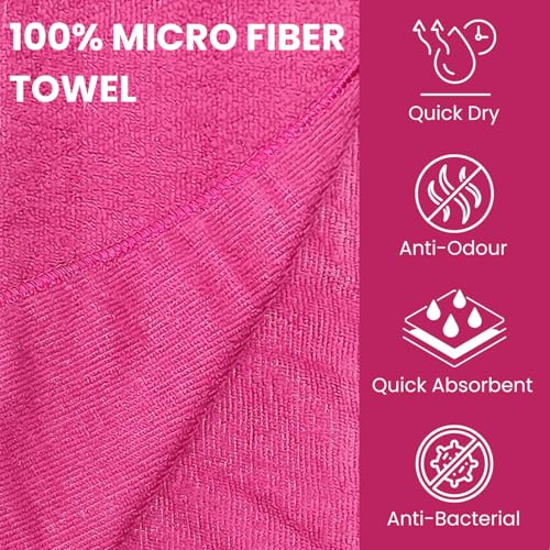 Image of Face Towel For Men & Women | 200 GSM Microfiber Face Towels Set of 5 | Face Towel For Gym & Workout | Face Towel For Acne Prone Skin | Absorbent, & Quick Dry Towels For Facewash,Travel