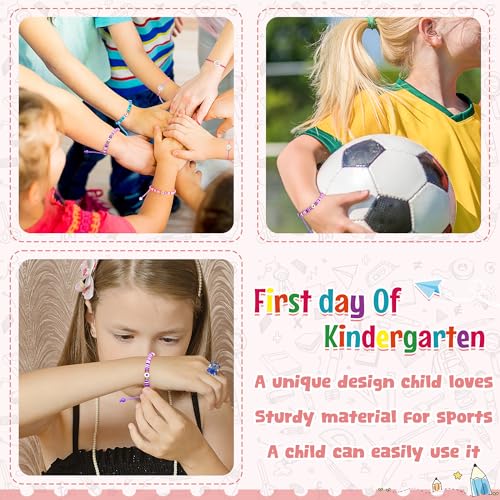 Image of Back to School Supplies, First Day of Kindergarten Bracelet, Back to School Bracelet Mommy and Me, Prek Matching Wish Bracelets Set, Adjustable Bracelet for Boys Girls Gifts Stuff Bulk