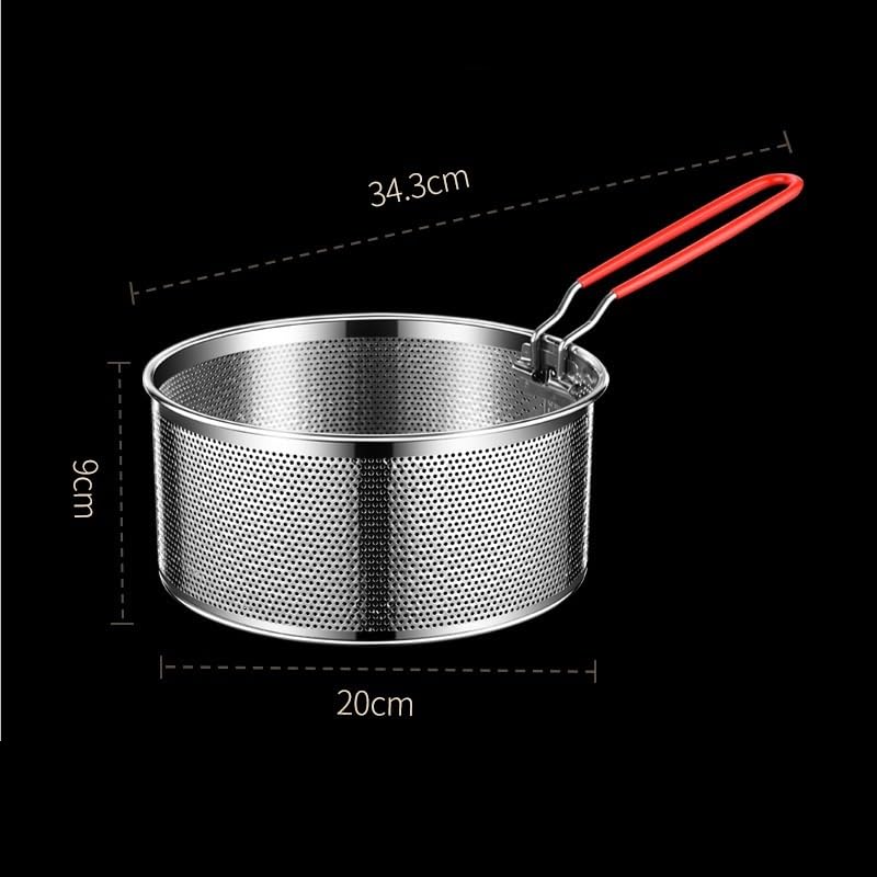 Frites à Frire Outil de Cuisson Panier à friture en Acier Inoxydable for Nouilles Fryer Basket