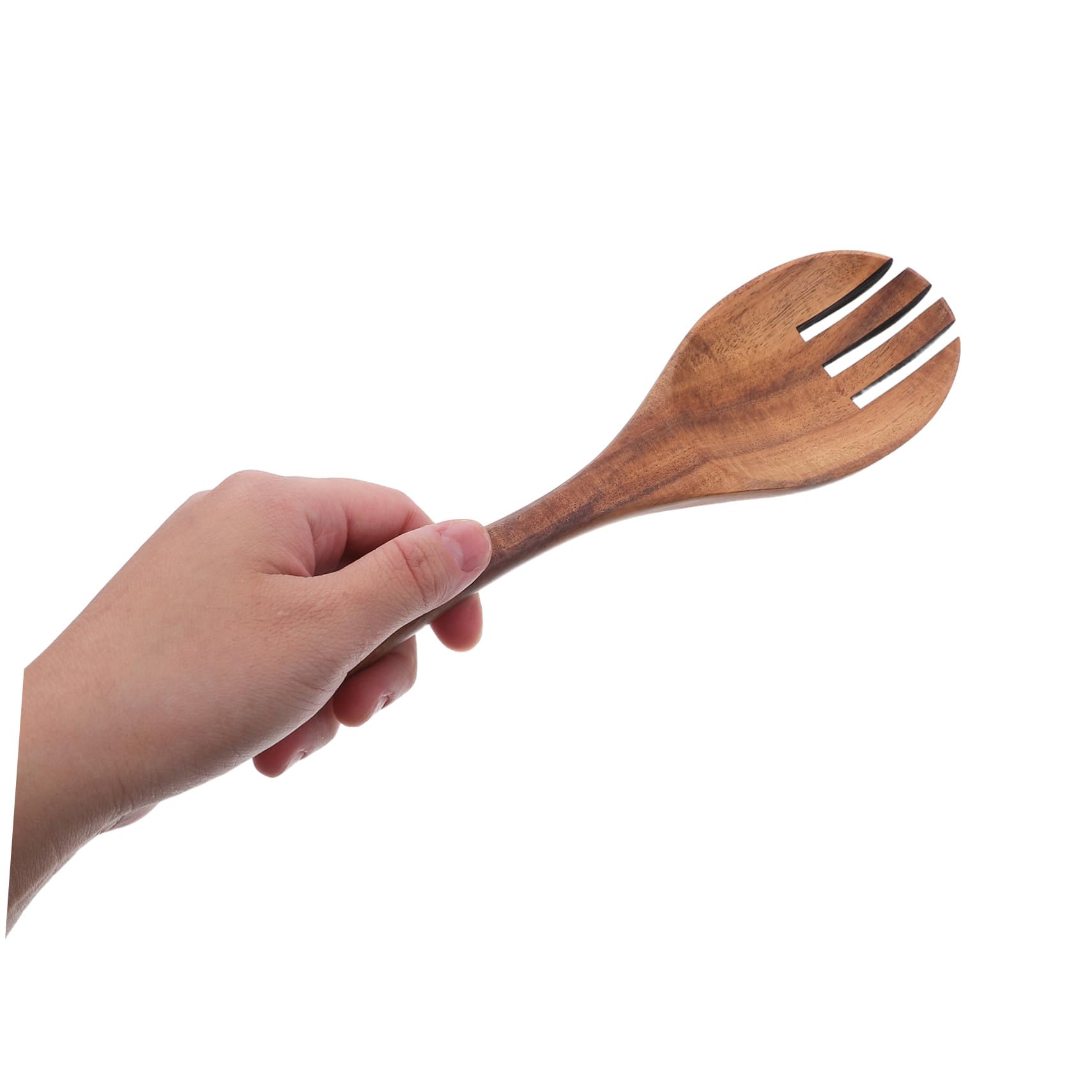 Spatola Piatta Cucchiaio da Mescolare Mestolo e Forchetta da Insalata Manici in Legno Naturale per Cottura e Servizio Precisi Facile da Pulire Resistente e Durevole