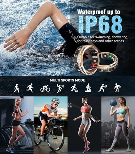 Image of 10 Gen Diamond Smart Ring and Wireless Charging Case【Industry Ranking No.1 - 0 Measurement Error】 2026 Smart Ring for Women & Men for Sleep Tracking Wearable Device,Fitness Ring 12#