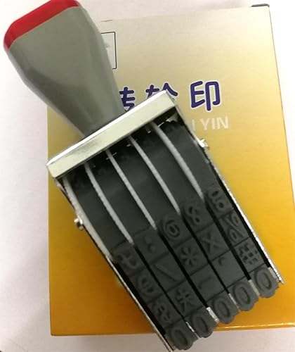 Miniatura 8 de ZENG Sello numérico, sello de goma personalizado, símbolo de número de dígito, rueda rodante, sello de tinta multifunción para álbumes de recortes