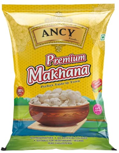 Image of Ancy Makhana 200 Grams Fit for Fasting Crunchy and Gluten-Free Fox Nuts Rich in Protein Ideal for Healthy Snacking Phool Makhana for Roasting & Cooking