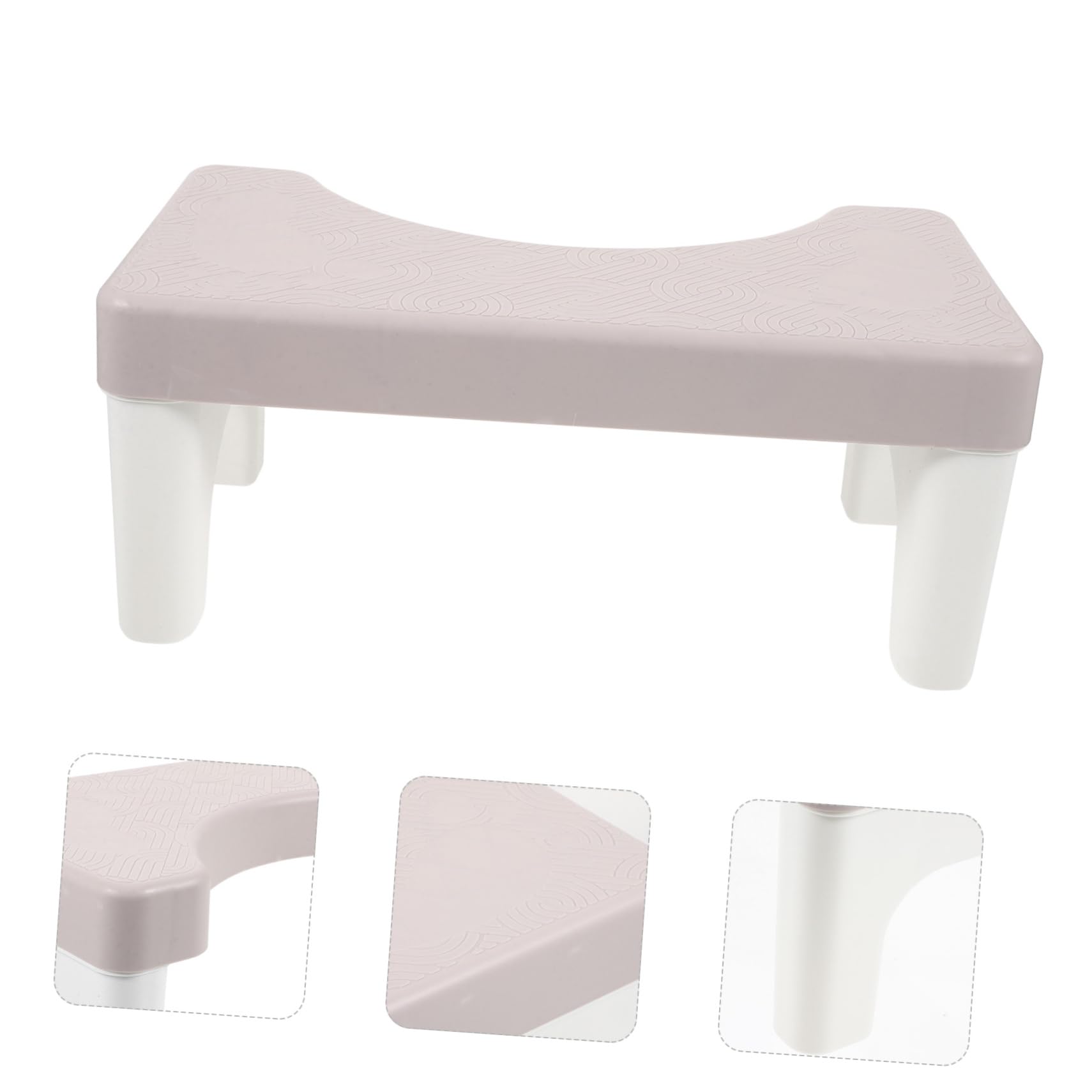 NOLITOY Stool for Adults Nonslip Footrest Bathroom Accessory Sturdy Construction Space-Saving Design