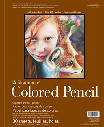 Strathmore400 Series Colored Pencil Pad, 18"x24" Wire Bound, 30 Sheets